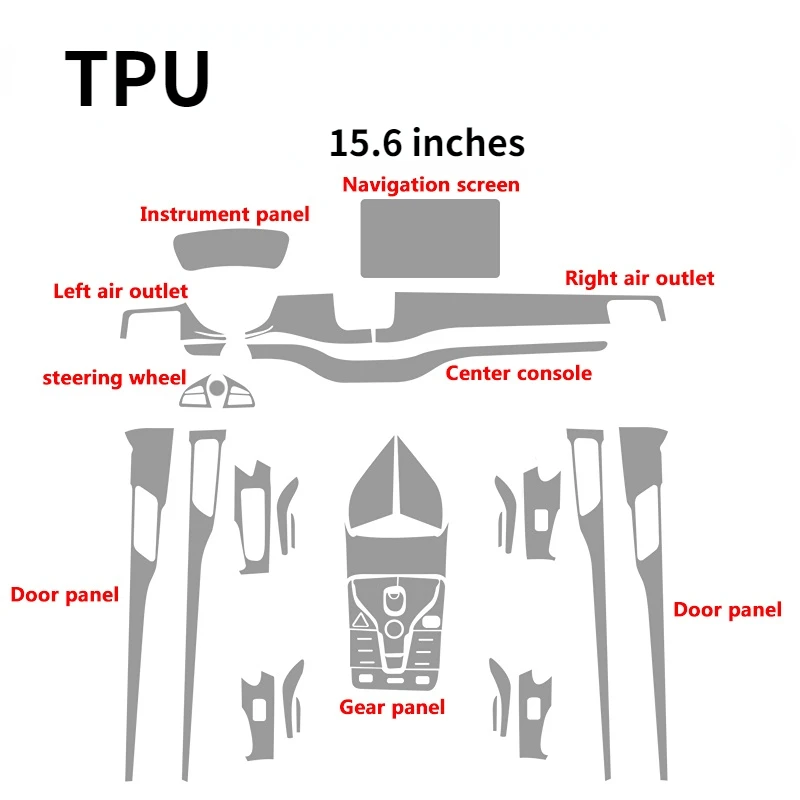 

Автомобильная центральная консоль навигационный инструмент экран прозрачный для BYD Song Plus DMI EV 2021-2022 интерьер автомобиля