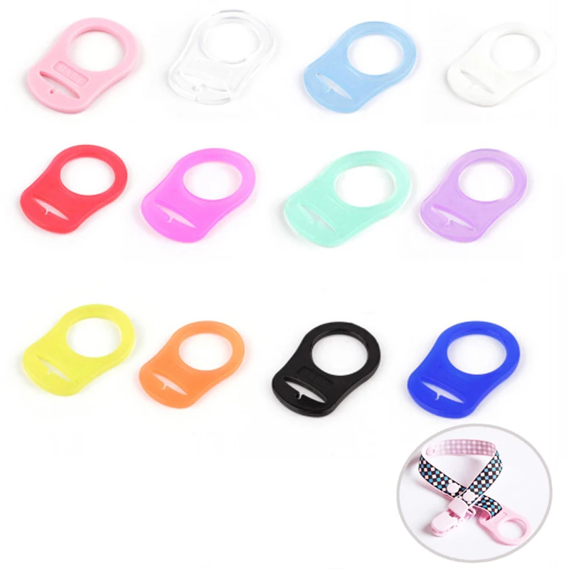 

5Pcs/pack Adapter Rings Chupeta Pacifier Clips New Multi Colors Silicone Baby Dummy Pacifier Holder Clip