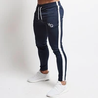jogger street mens clothing fashion trend patchwork embroidered trousers gym bodybuilding training cotton pants sportswear