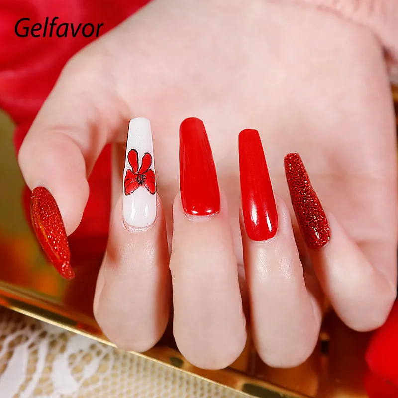 Разноцветный Гибридный лак для маникюра Gelfavor 8 мл Полуперманентная лампа гель