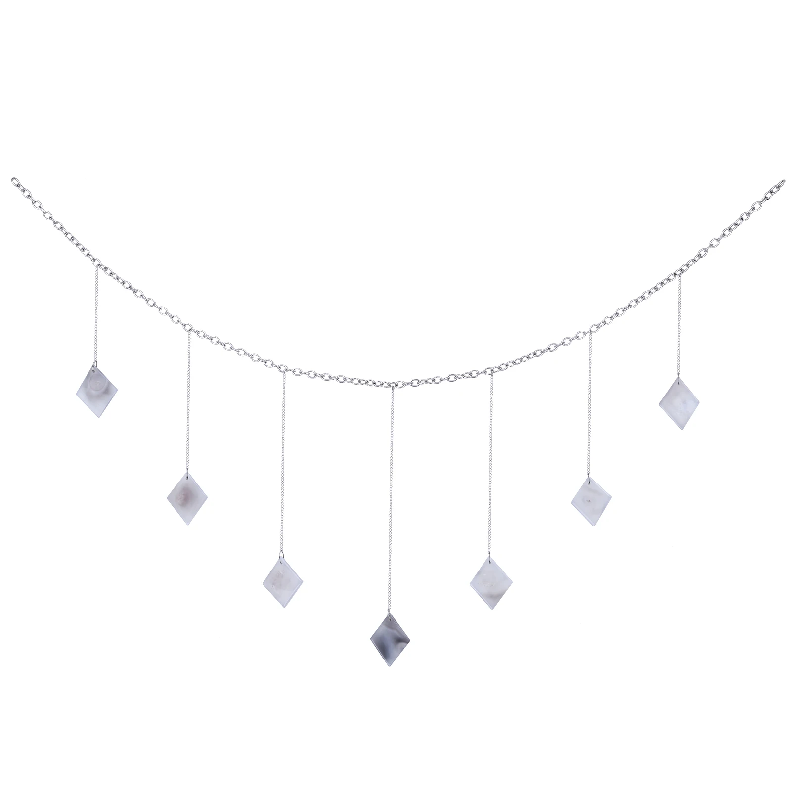 Geometric Cross Heart Shaped Natural Agate Slices Hanging Ornament Chains For Bedroom Living Room TV-Wall Photo Wall Home Decor