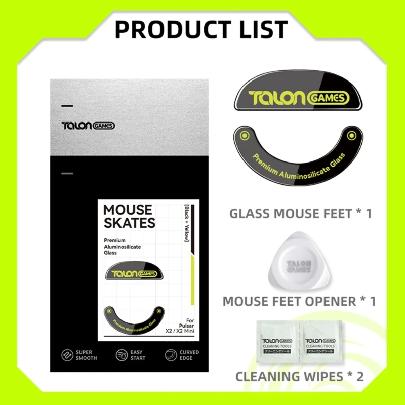 Стеклянные ножки для мыши F3KE TALONGAMES мини-беспроводной стеклянные коньки с круглым