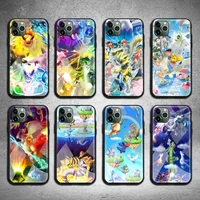 cartoon monster poster phone case tempered glass for iphone 13 12 11 pro mini xr xs max 8 x 7 6s 6 plus se 2020 cover