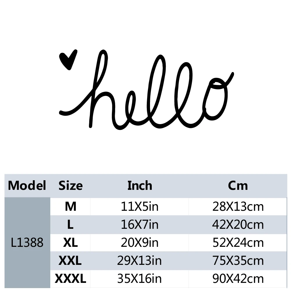 1 лист черная буква Hello Настенная Наклейка английский искусство слов для декора