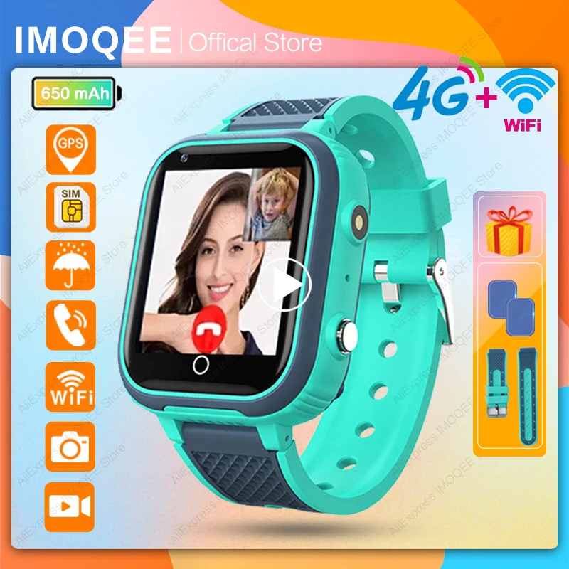 Rastreador à Prova Chamada de Vídeo Novo Relógio Inteligente Crianças 4g Wifi Lt21 Dwaterproof Água Smartver Telefone Voltar Monitor Gps