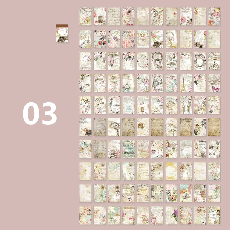 

Mr.Paper 6 стилей 100 листов/книга наклейки из бумаги васи винтажные растения цветы руководство рукоделие декоративный материал корейские канцелярские принадлежности