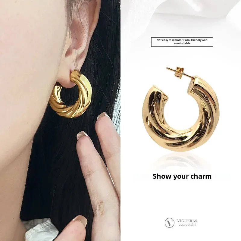 Модные серьги ручной работы из титановой стали в стиле INS от производителя прямые