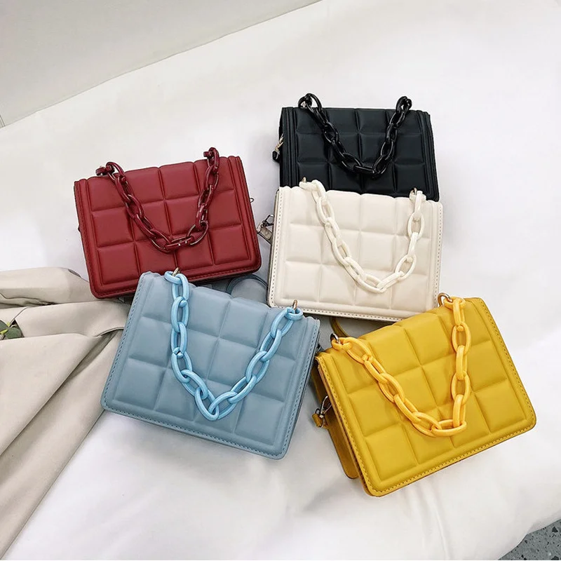 

Korean Fashion Embossed Flap Crossbody Bag Mini Purses and Handbags Luxury Designer for Women Purses Square Shoulder Bag