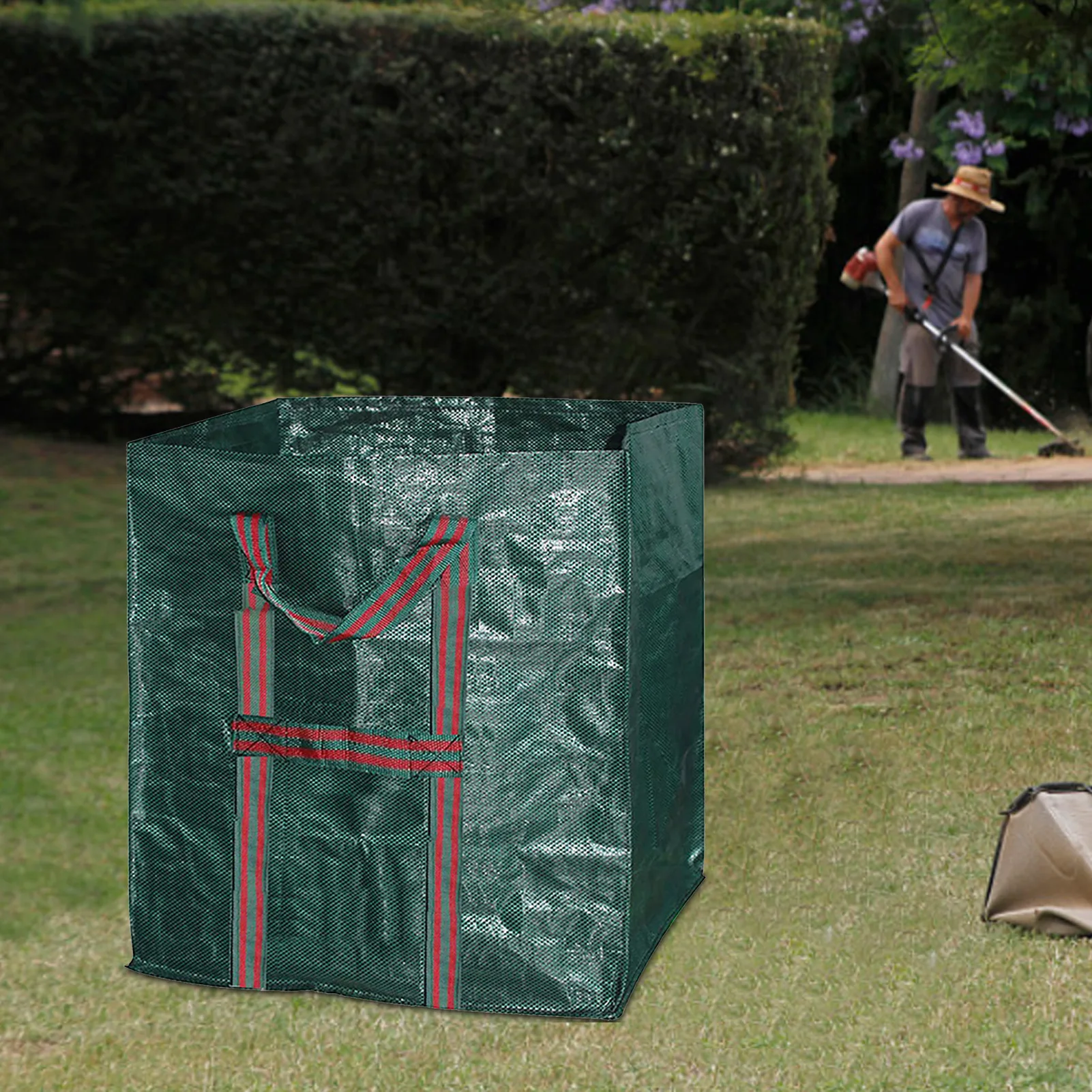 

Садовые мешки для мусора, пакеты для хранения отходов во дворе, в форме листа, с рисунком листьев дерева, мусорный контейнер для патио