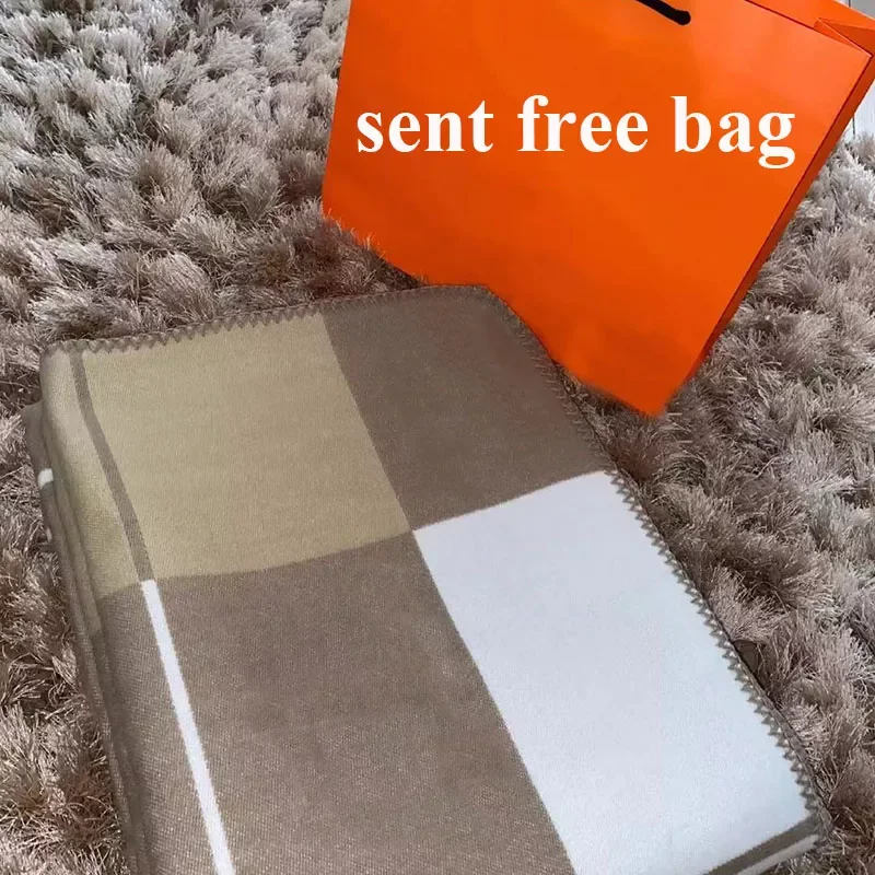 

NEW2023 Plaid H Cashmere Blanket Crochet Soft Wool Scarf Shawl Portable Warm Sofa Bed Fleece Knitted Throw Cape Blanket 135x17