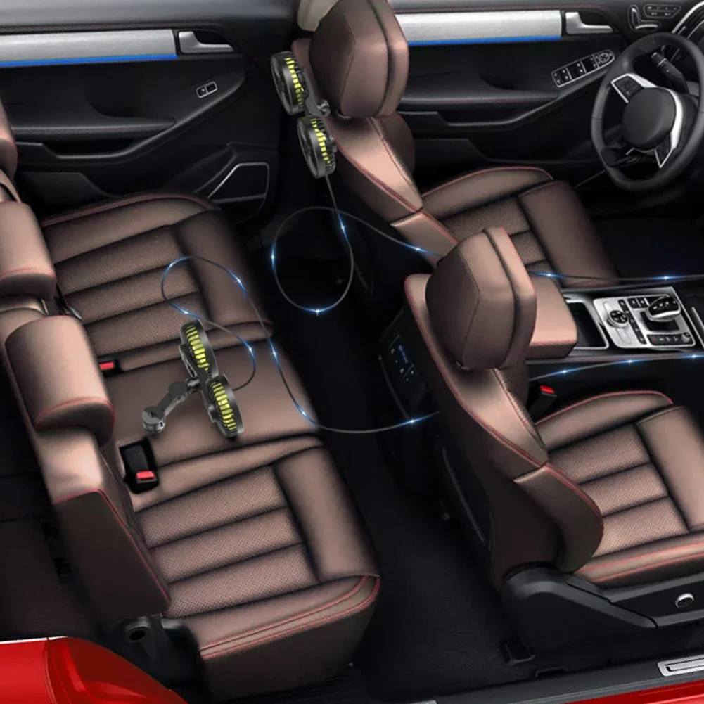 Вентилятор Охлаждения Спинки Автомобильного Сиденья С Двойной Головкой Питание