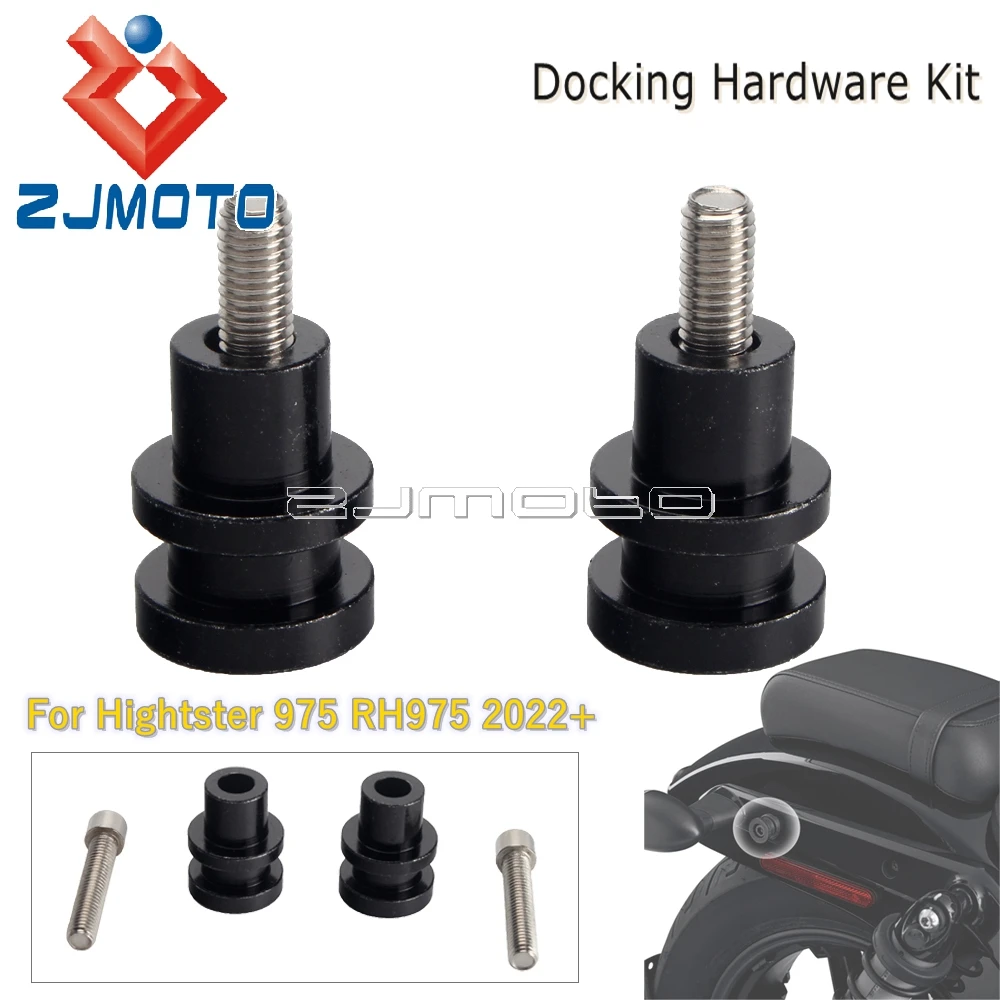 

New Motorcycle Detachable Backrest Docking Hardware Kit Black For Harley Nightster 975 RH975 2022+ Holdfast Sissybar Accessaries
