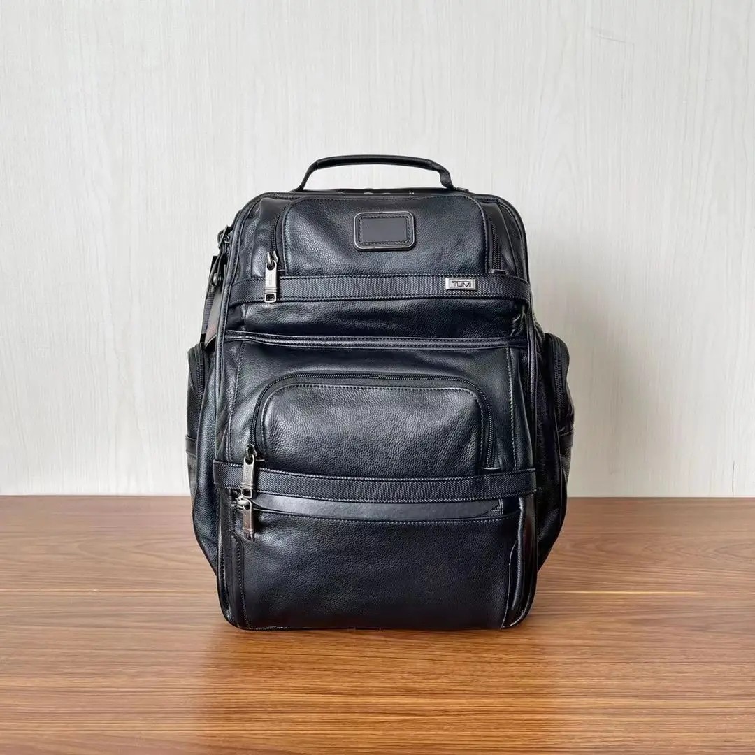 578d3alpha 3 Genuine Leather T-PASS Business Class First Layer Leather Backpackage Men's Computer Backpack