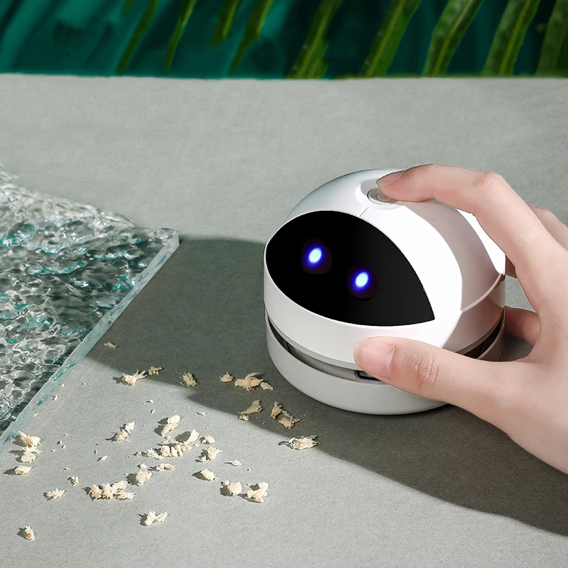 

Mini Vacuum Cleaner Desk Table Dust Vacuum Table Sweeper Desktop Cleaner with Clean Brush for Home Office
