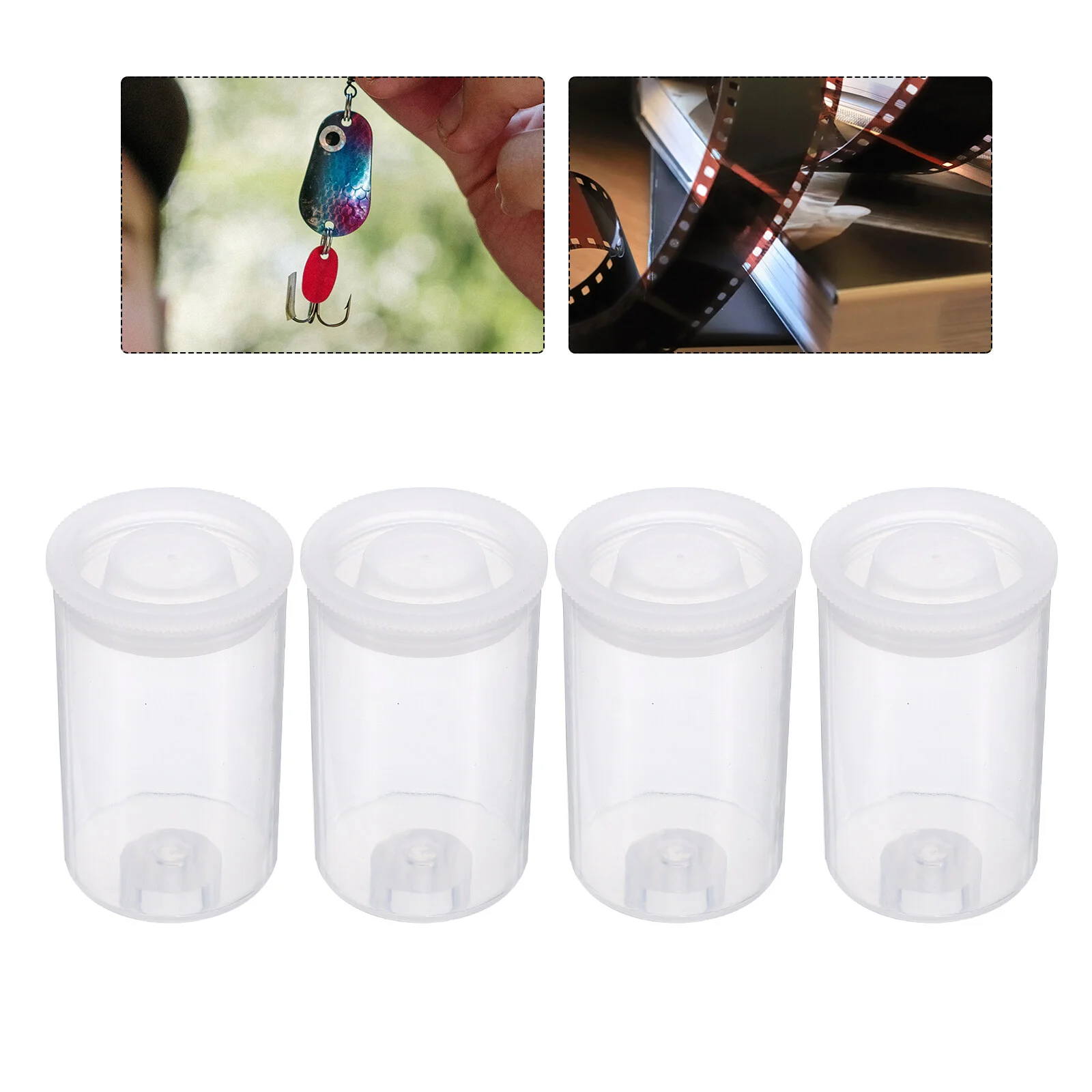 

30pcs Plastic Cylinder Shaped Box Bait Case Roll Film Case Plastic Bottle