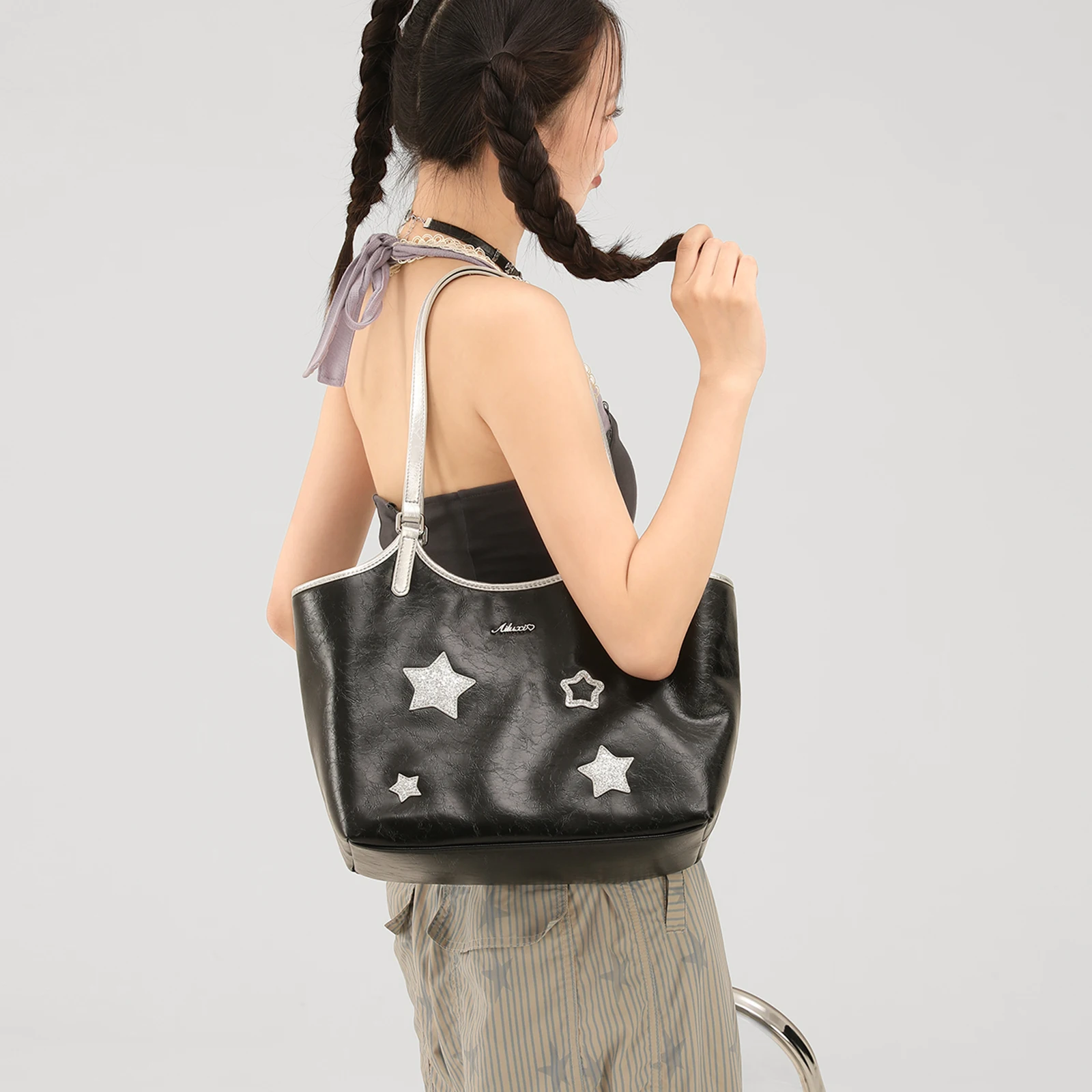 Женская сумка для подмышек AILUXI новинка 2024 вместительная сумка-тоут со звездным