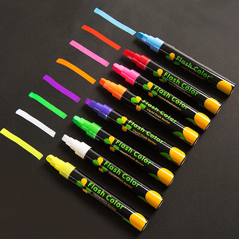 

Liquid Chalk Erasable Highlighter Fluorescent Marker Pen For Whiteboard Special Highlighter for Fluorescent Plate Wholesale Gift