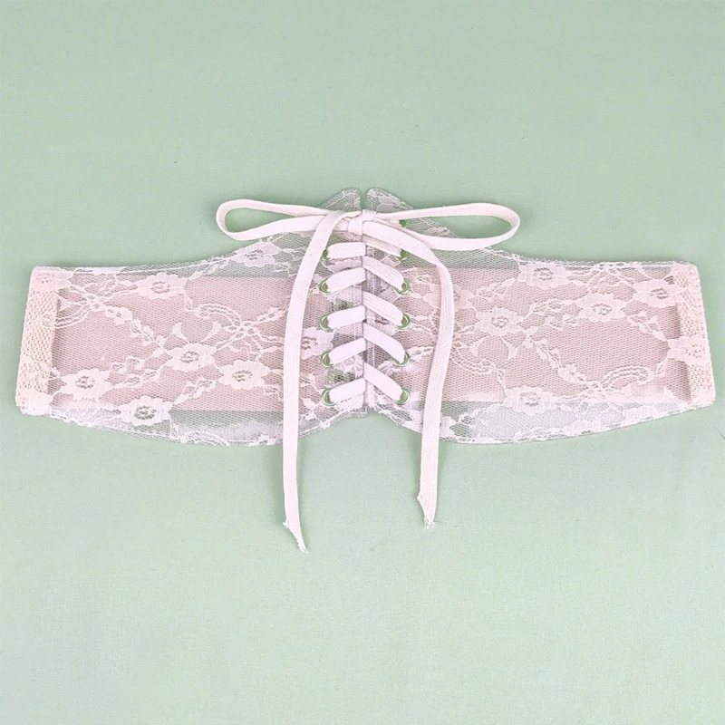 

N58F See-through Cinches Belt Corset Womens Sexy Underbust Bustier Waist Belt