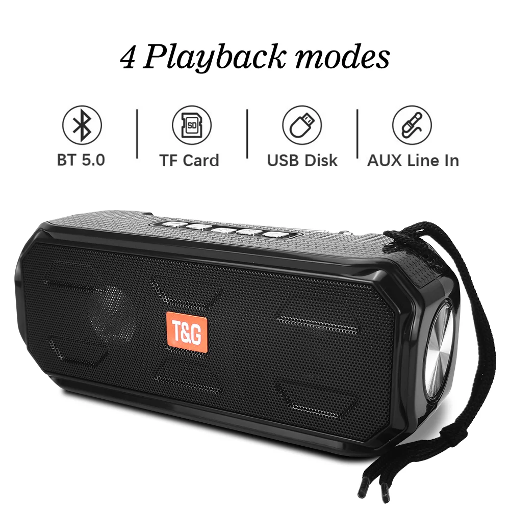 

TG280 Solar Charging Bluetooth Compatible Outdoor Speaker Portable Wireless Stereo Support TWS TFAUX/USB/AUX/FM with Flashlight