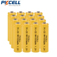16pcs pkcell aa nicd rechargeable batteries 1000mah 1 2v button top