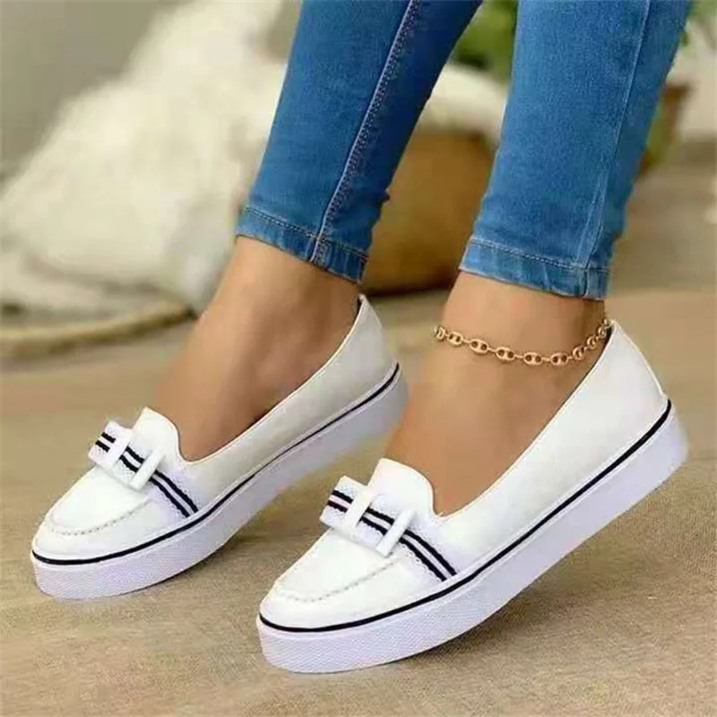 

2022 Loafers For Women Summer Autumn Woman Slip On Flats Female Casual Shallow Sneakers Ladies Comfortable Shoes Plus Size 43