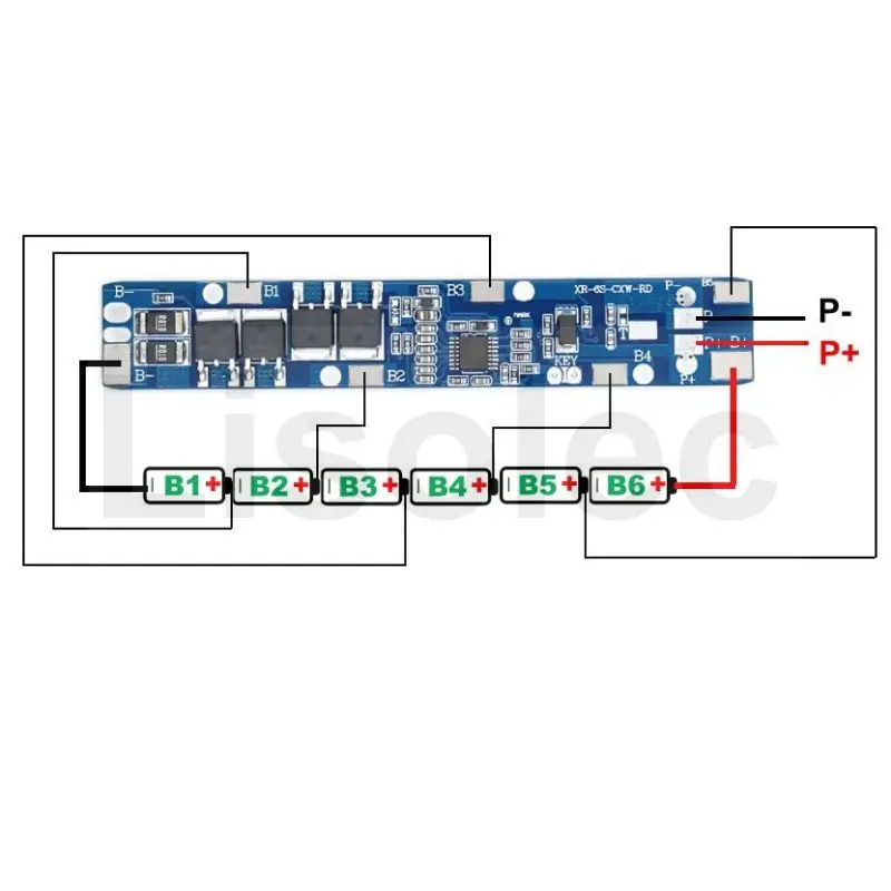 Фото Защитная плата заряда 6S BMS 24 в 6S 18650 21700 литий-полимерная батарея 5A 6A 8A 10A 12A зарядное устройство для инструментов №4