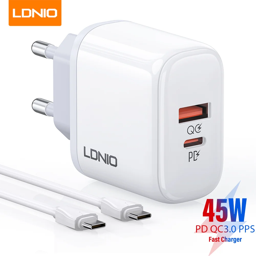 

LDNIO 45W Fast Charger PPS PD QC3.0 USB C Charger For Iphone 14 13 Pro Samsung S22 S21 S20 Huawei Xiaomi Mobile Phone Chargers