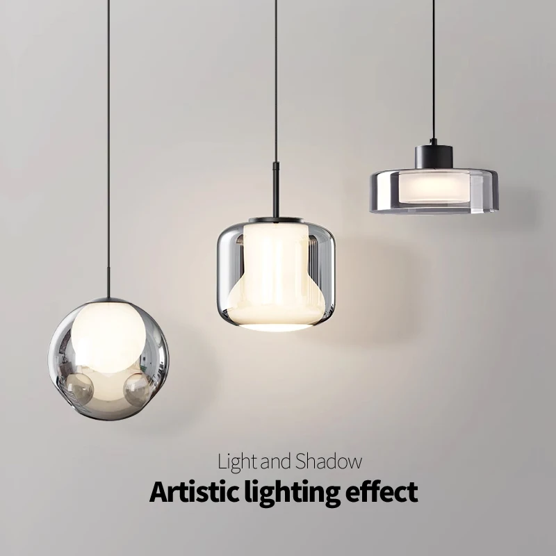 Современная медная стеклянная длинная люстра подвесные светильники для