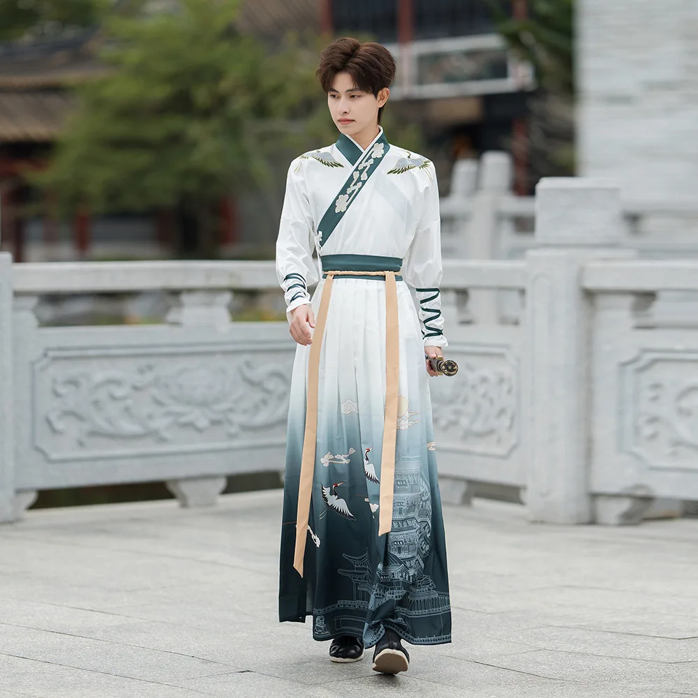 Большой размер 4XL мужская традиционная китайская одежда Hanfu для мужчин древние