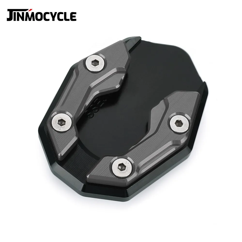 Фото Для мотоциклов Yamaha XMAX300, R15 V3, V4, MT15, XMAX125, XMAX 250, 125R, 15MT: Увеличивающая площадь опоры боковая подножка-удлинитель №4