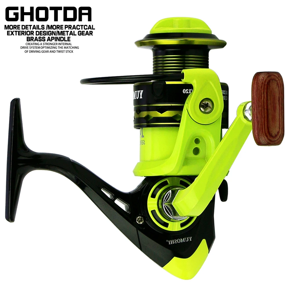 GHOTDA 2000-7000 Series Spinning Reel 5.2:1 Gear Ratio  High Speed Fishing Spinning Wheel Fishing Reels Sea Fishing