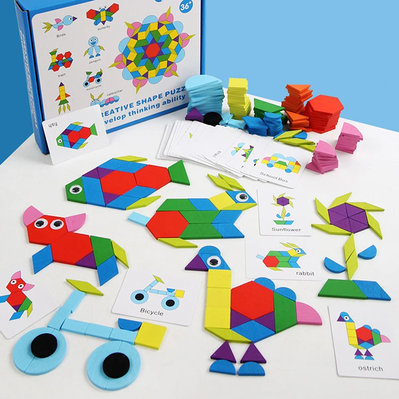 

Kids Wooden 3D Jigsaw Puzzle Clever Board Baby Montessori Educational Learning Toys For Children Geometric Shape Puzzles Toy