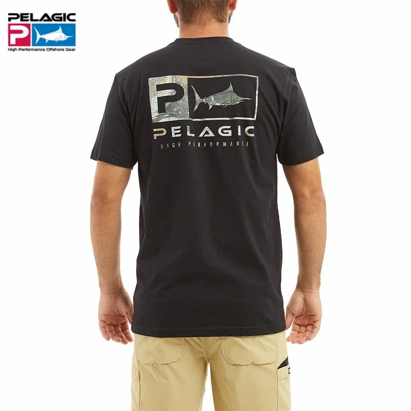 

PELAGIC Men's Short Sleeve Performance Fishing Shirts Print Designs Fishing Apparel Fishing Clothing Camisa De Pesca Tops