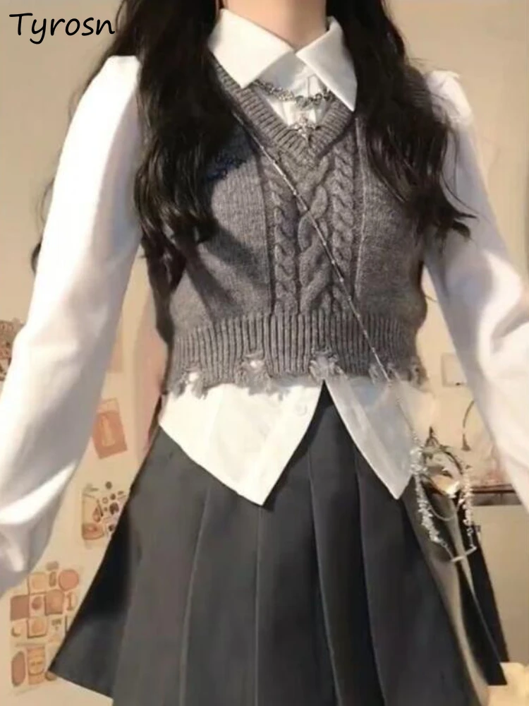 Комплекты для девочек женские рубашки в консервативном стиле базовые милые