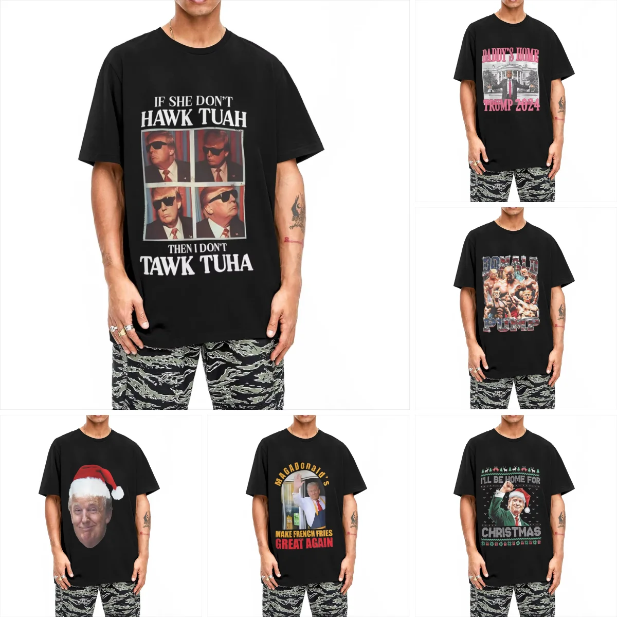 Hawk Tush 2024 футболка Tuah Trump для побега аэропорта трендовые футболки топы пляжная