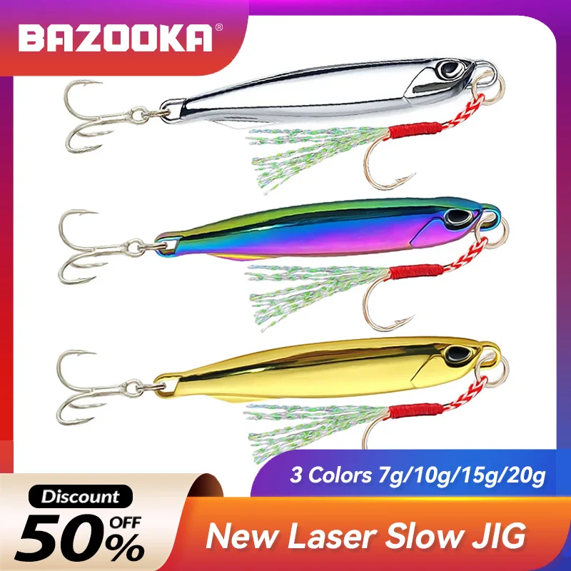 

Bazooka Slow Jig VIB Fishing Lure Metal Lead Hard Sinking Boat Jigging Wobble Vibration Pesca Ice Crap Bass Pike Winter Baits