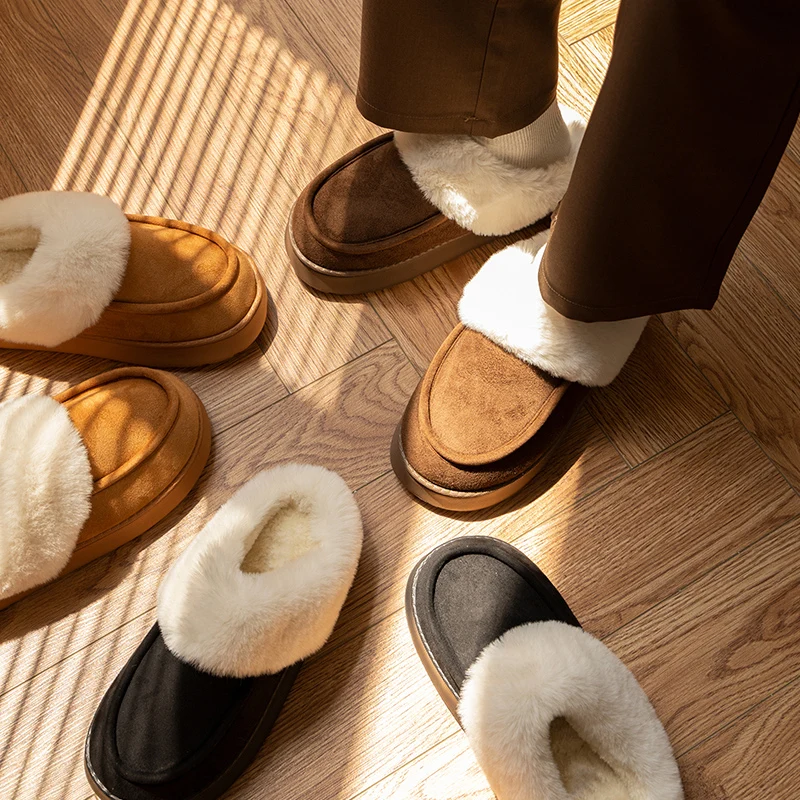 Comwarm нечеткие домашние тапочки для мужчин зимние плюшевые мягкие пушистые