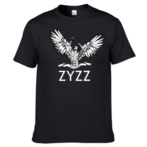Высококачественная хлопковая Футболка с изображением крыльев Zyzz, футболки для тренировок Aziz Shavershian, Мужская футболка с коротким рукавом, Мужская футболка