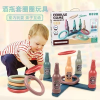 children baby wine bottle circle ring ferrule stacked layers throwing game parent child interactive