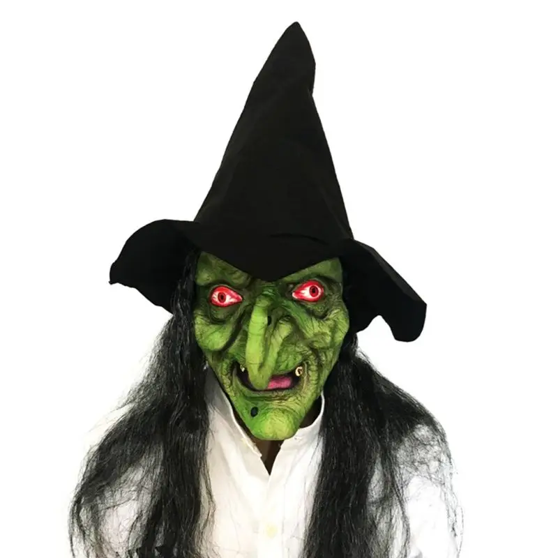 

Halloween Witch Mask Horror Scary Long Hair Ghost Masks Ghost Festival Costume Cosplay Props for Masquerade Party