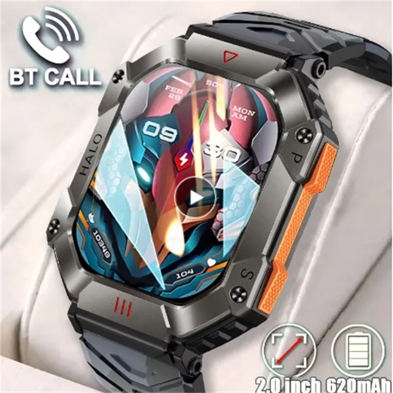 Мужские умные часы для Android IOS фитнес-часы IP68 водонепроницаемые военные здоровые