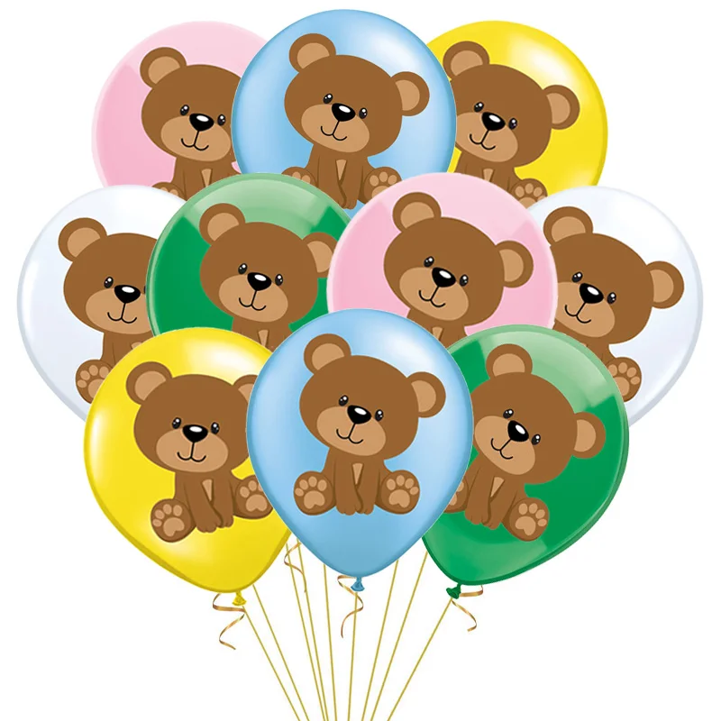 10 шт./лот 12 дюймов Ted милые для дня рождения вечерние воздушные шары с мишкой Тедди