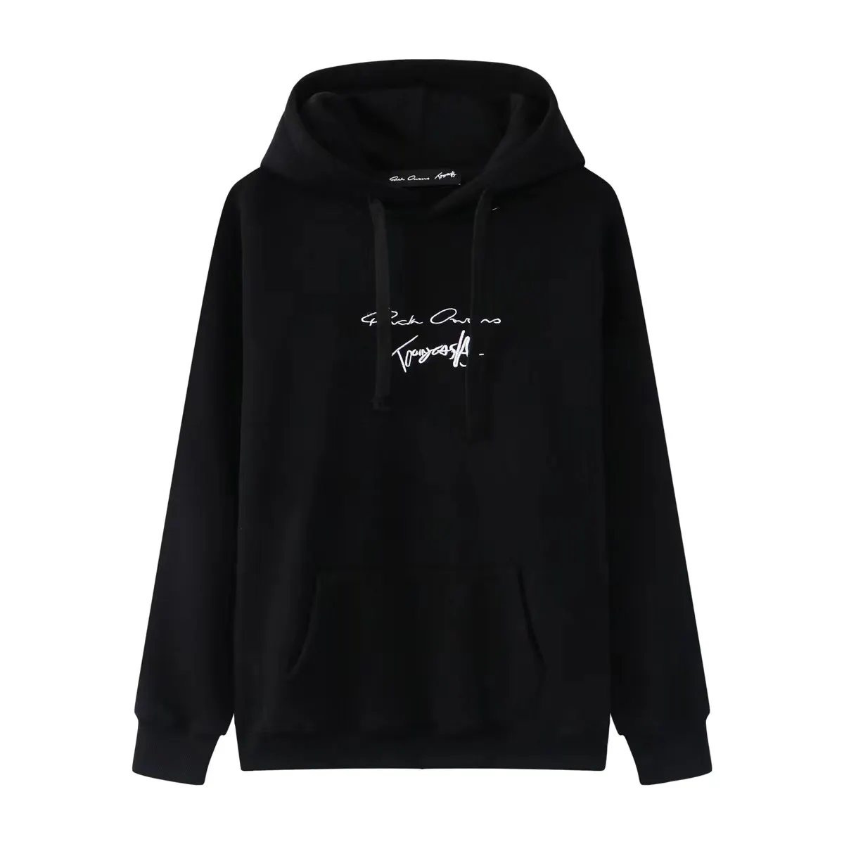 

New Spring and Autumn MM6 Men and Women Graffiti Signature Printed Hooded Sweatshirt Minority Pioneer High Street Diablo