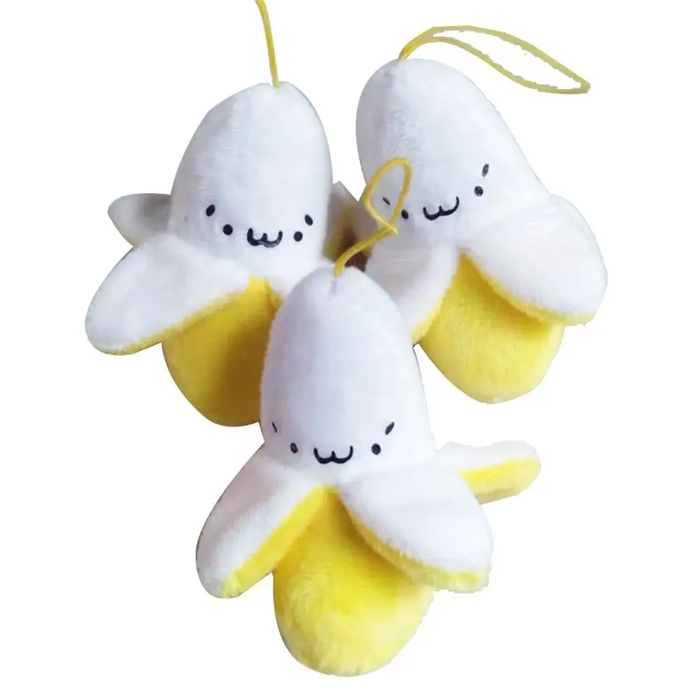 

Gift Bags Phone Pendant Ornaments Cartoon Fruit Plush Toy Keyrings Mini Banana Pendant Key Chains