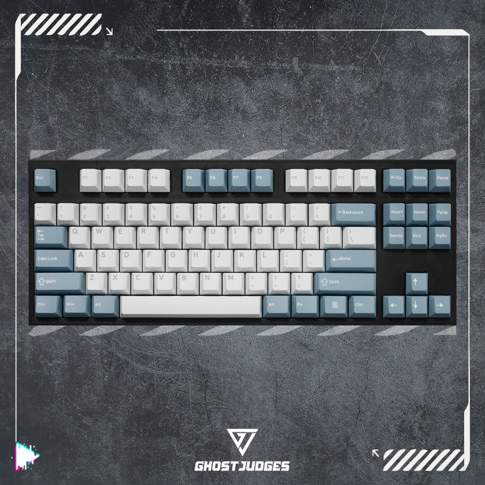 Ghost Judges GJ Shallow Sea Cherry PBT Doubleshot keycap for mx keyboard 60 65 87 104 xd64 xd68 bm60 bm65 SHOKO