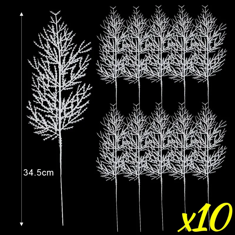 

Искусственные белые сосновые веточки 10/20/30 шт.