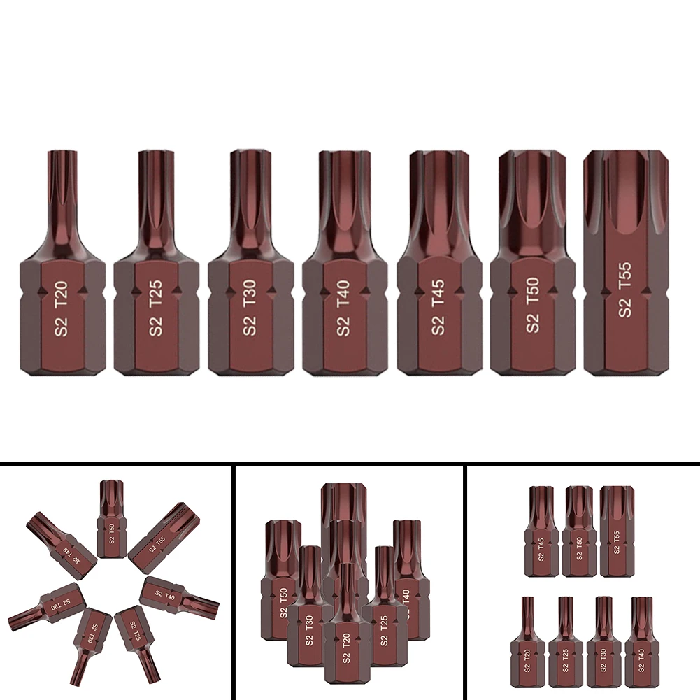 

30mm Torx Screwdriver Bits Electric Wrench Socket Bit T20/T25/T30/T40/T45/T50/T55 Magnetic Hex Shank Screwdrive Hand Tool