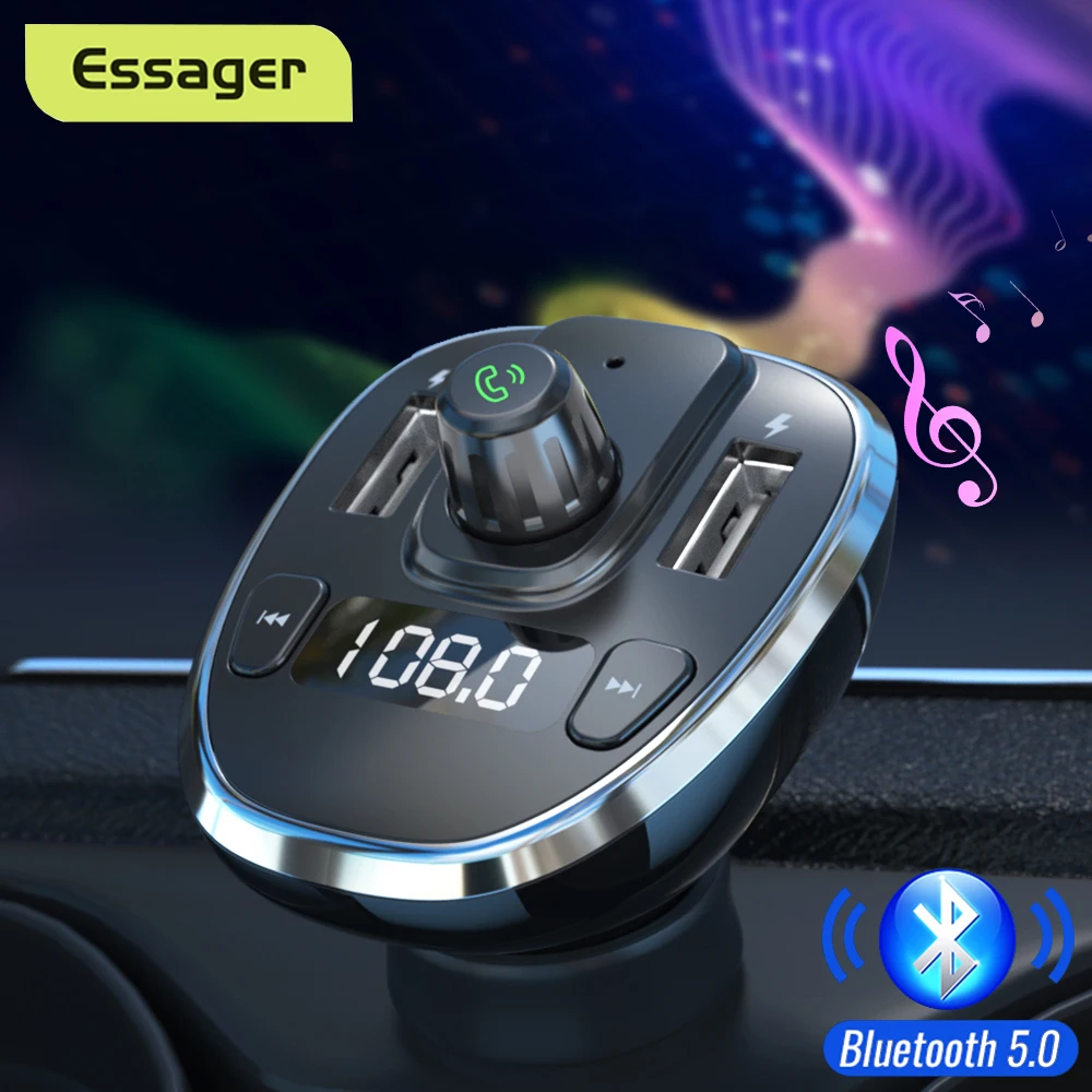 Автомобильный FM-трансмиттер Essager с USB-портом и поддержкой Bluetooth 5 0 | Автомобили
