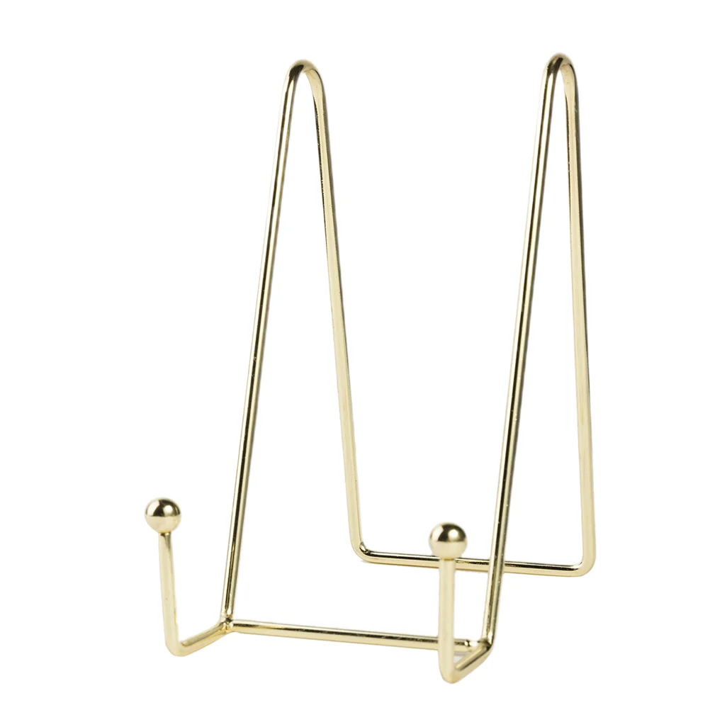 

Rose Gold Book Plate Display Iron Bracket Award Plate Souvenir Plate Photo Display Rack(Rose Golden)