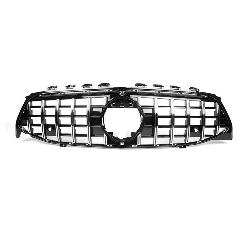 

Модифицированные GTR ABS яркие черные и серебряные гоночные решетки, передняя решетка, украшение, подходит для Mercedes-Benz, новый CLA-class W118 20-21
